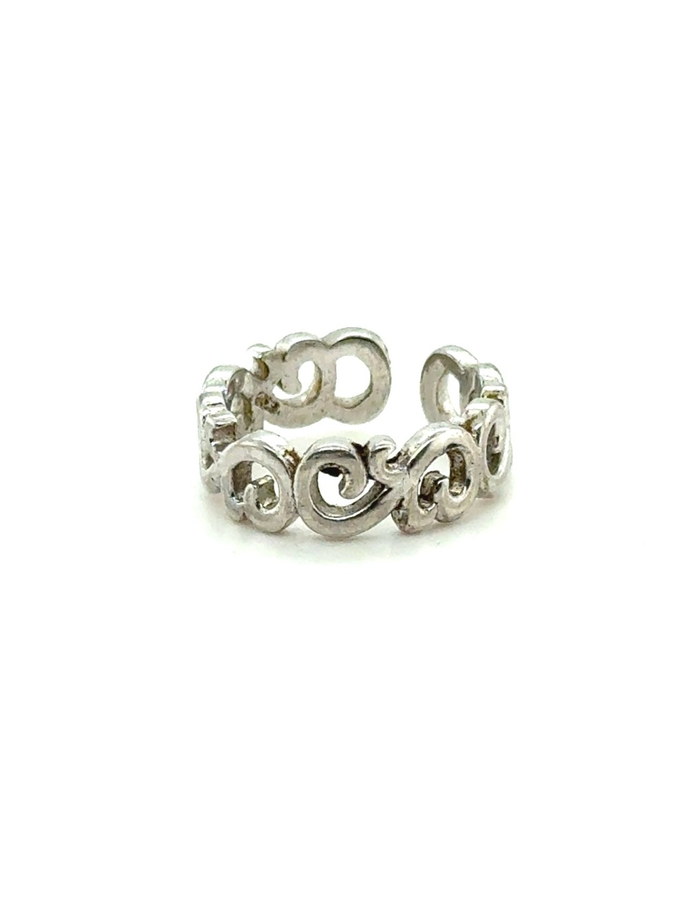 Sterling Silver Swirl Open Band Ring
